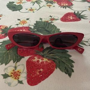 Marc Jacobs Red Cat-Eye Sunglasses
